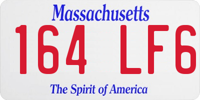 MA license plate 164LF6