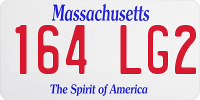 MA license plate 164LG2