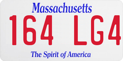 MA license plate 164LG4