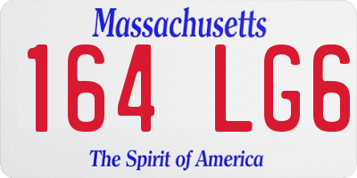 MA license plate 164LG6