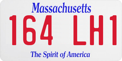 MA license plate 164LH1