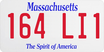 MA license plate 164LI1