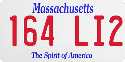 MA license plate 164LI2