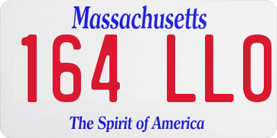 MA license plate 164LL0