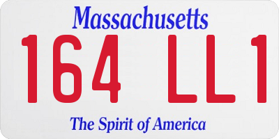 MA license plate 164LL1