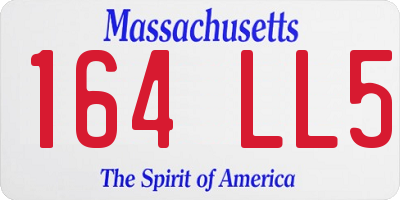 MA license plate 164LL5