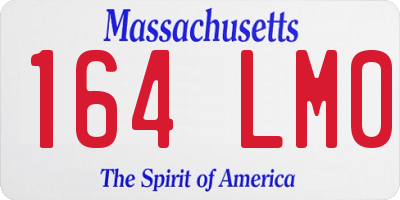 MA license plate 164LM0