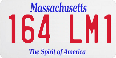 MA license plate 164LM1