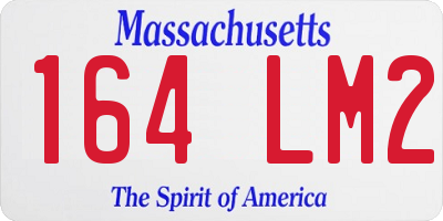 MA license plate 164LM2