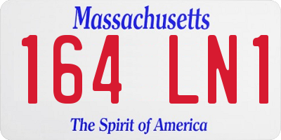 MA license plate 164LN1