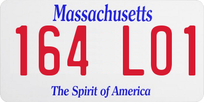 MA license plate 164LO1
