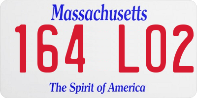 MA license plate 164LO2