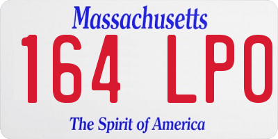MA license plate 164LP0