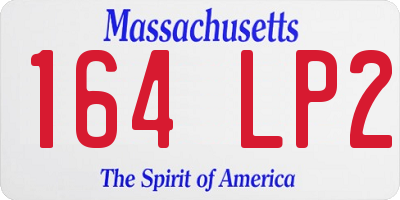 MA license plate 164LP2