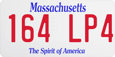 MA license plate 164LP4