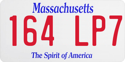 MA license plate 164LP7