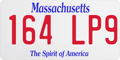 MA license plate 164LP9