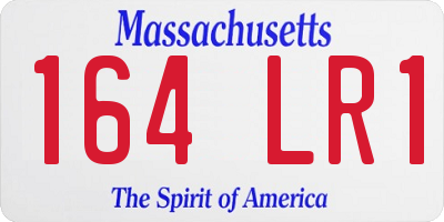 MA license plate 164LR1