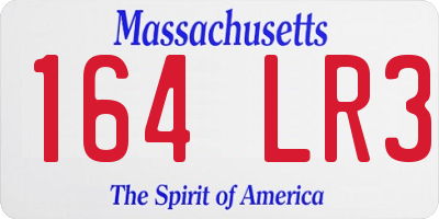 MA license plate 164LR3