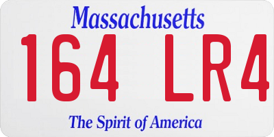 MA license plate 164LR4
