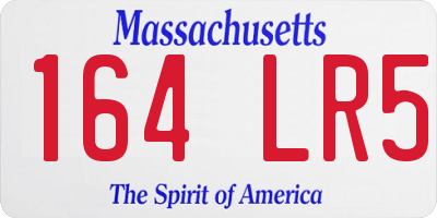 MA license plate 164LR5