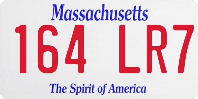 MA license plate 164LR7