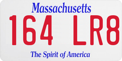 MA license plate 164LR8