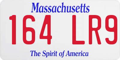 MA license plate 164LR9