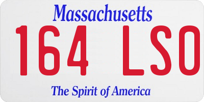 MA license plate 164LS0