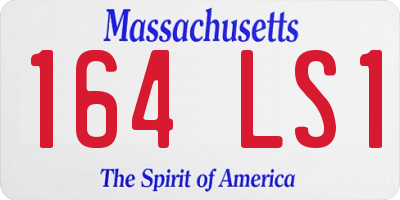 MA license plate 164LS1
