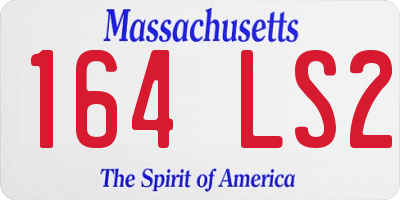 MA license plate 164LS2