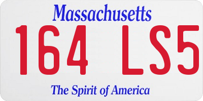 MA license plate 164LS5