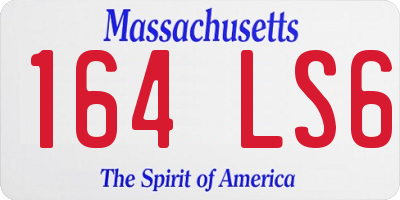 MA license plate 164LS6