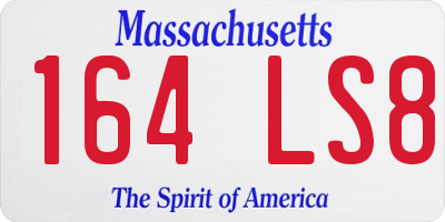 MA license plate 164LS8