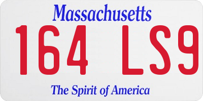 MA license plate 164LS9