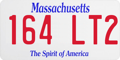 MA license plate 164LT2