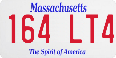 MA license plate 164LT4