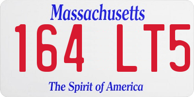 MA license plate 164LT5