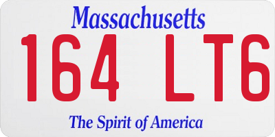 MA license plate 164LT6