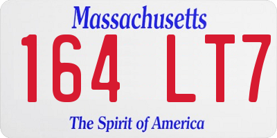 MA license plate 164LT7