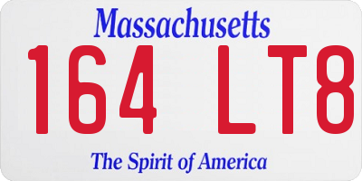 MA license plate 164LT8