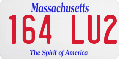 MA license plate 164LU2
