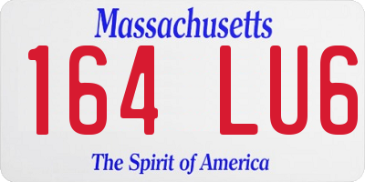 MA license plate 164LU6