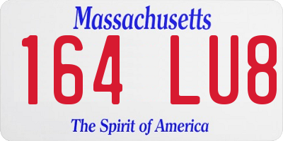 MA license plate 164LU8