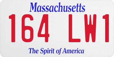 MA license plate 164LW1