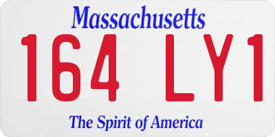 MA license plate 164LY1