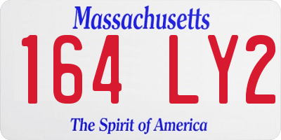 MA license plate 164LY2