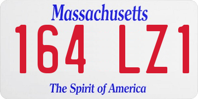 MA license plate 164LZ1