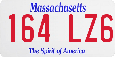 MA license plate 164LZ6