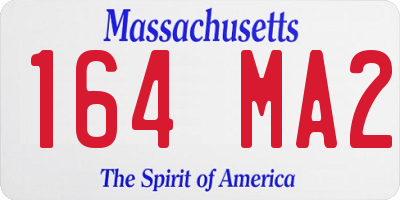 MA license plate 164MA2